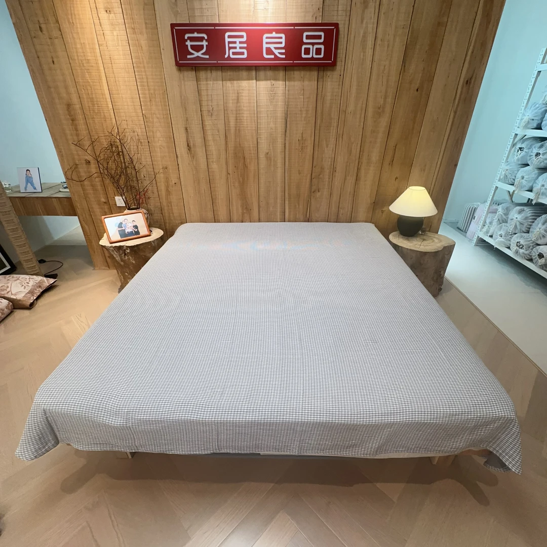 【双层纱睡单】纯棉双面柔软平整舒适透气格子睡单