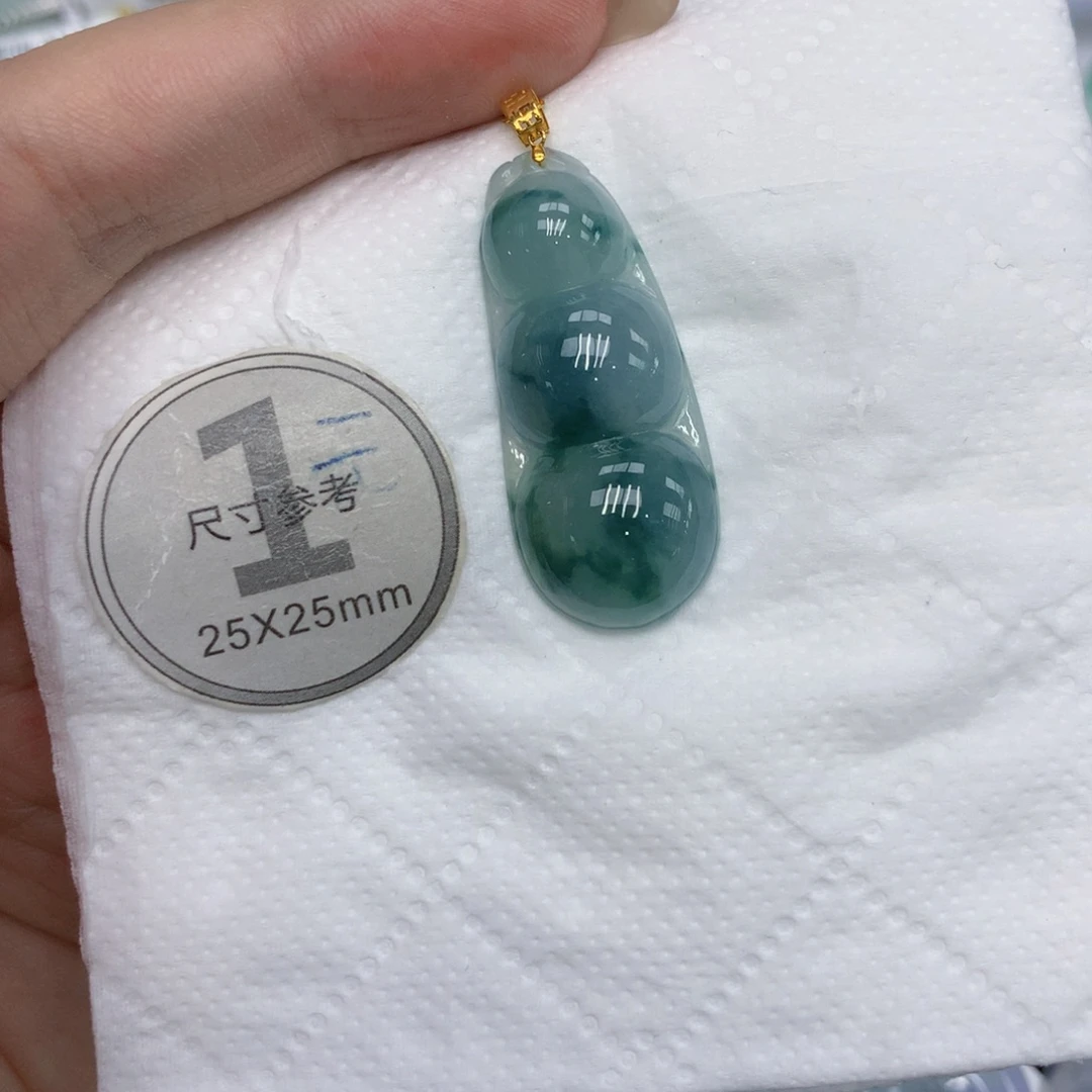 翡翠18K金镶嵌颈饰1446899888