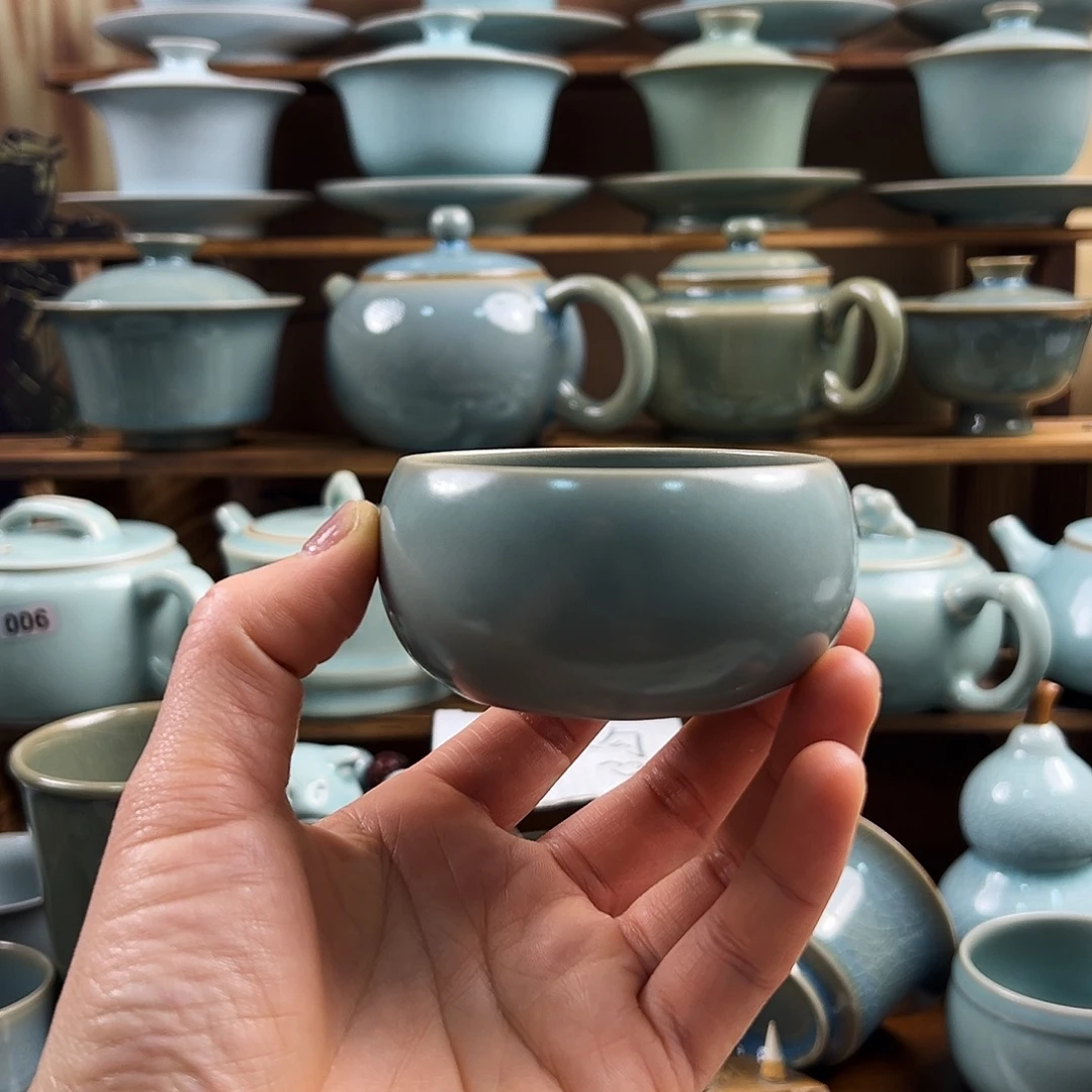 仿古釉禅定杯福利手工