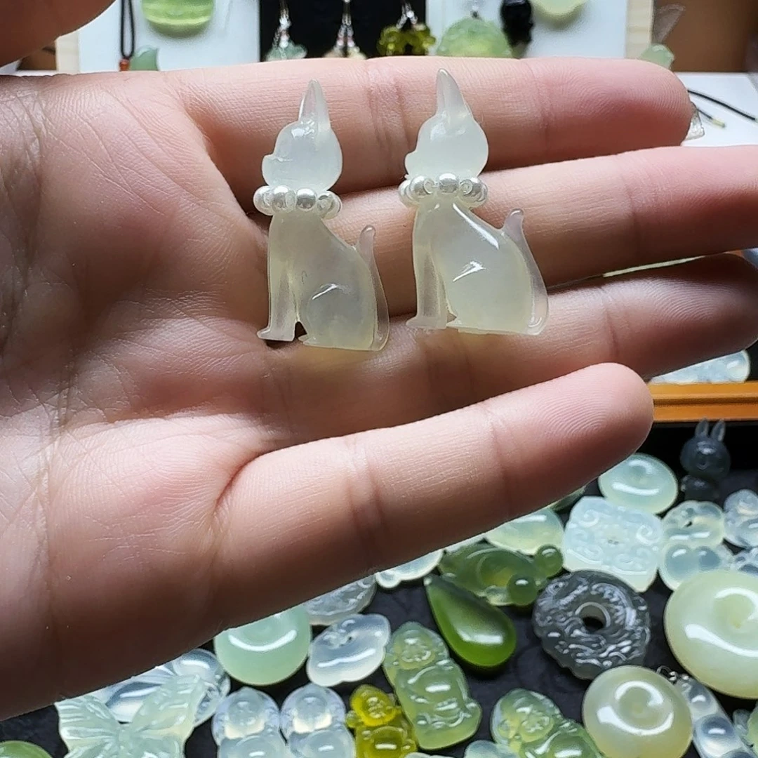 蛇纹石玉合金颈饰