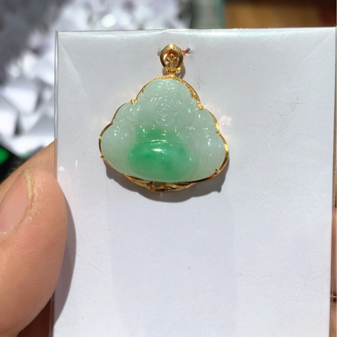 【闪购商品】翡翠颈饰18K金镶嵌‘*翡翠