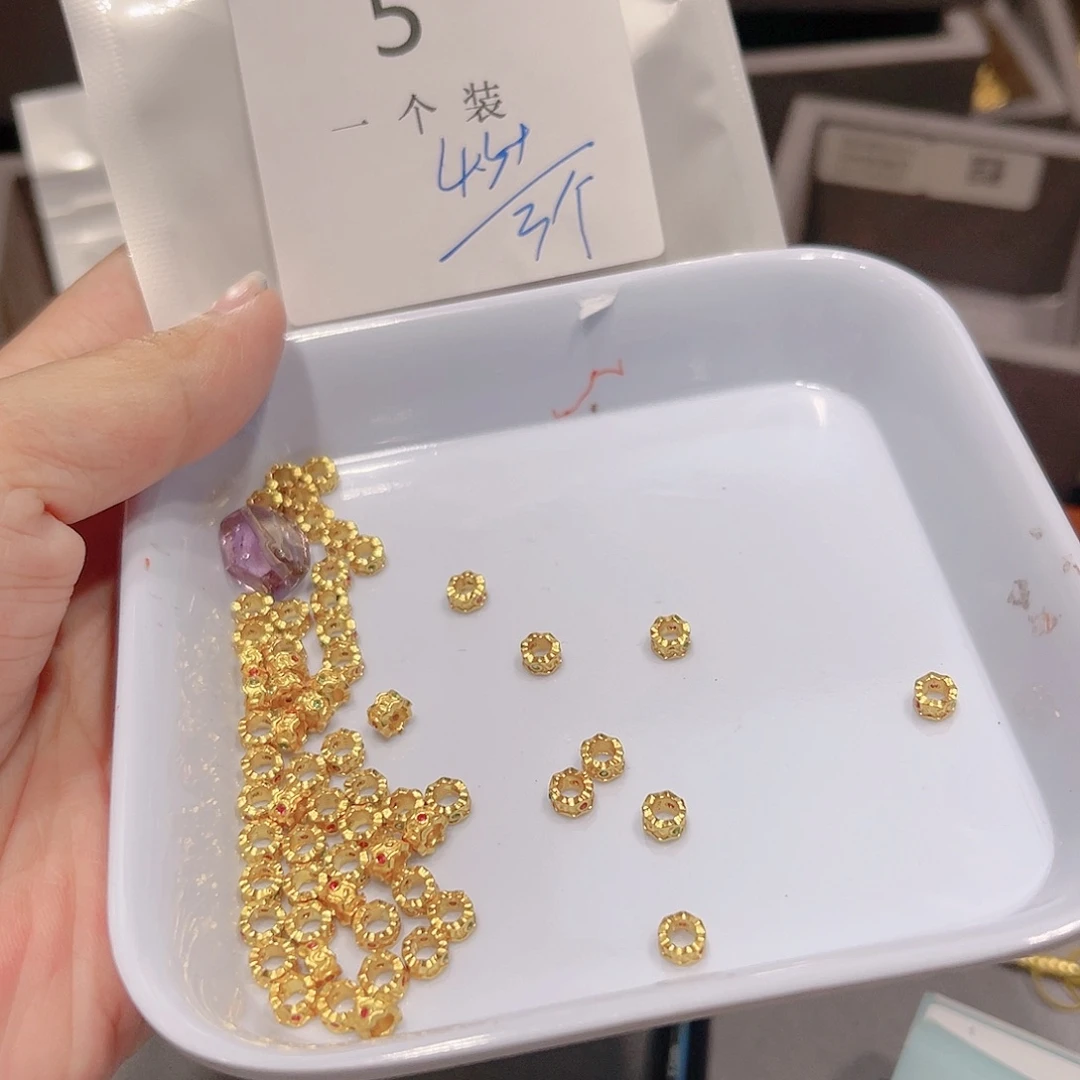 紫晶珠宝半成品银S925镀金镶嵌5