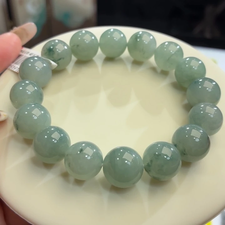 翡翠未镶嵌手链冰胶晴飘卡13.3