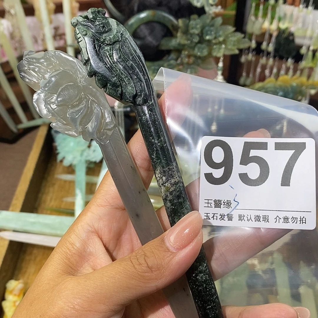 几***米蛇纹石玉未镶嵌发饰