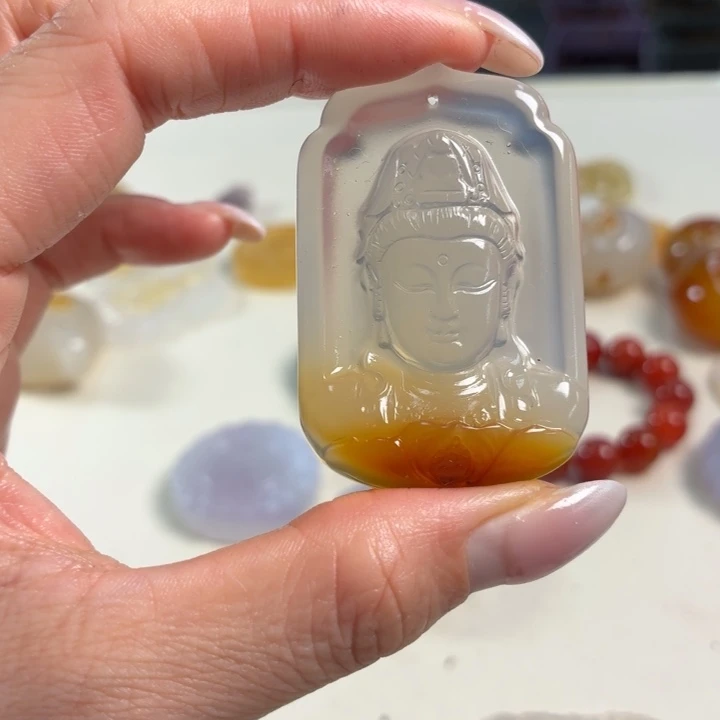 玛瑙/玉髓未镶嵌吊坠(不含链)
