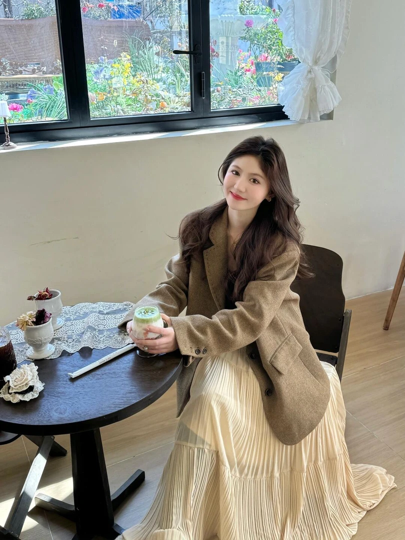 春季新款2025高级感韩版英伦风小个子西装外套上衣百搭半身裙女