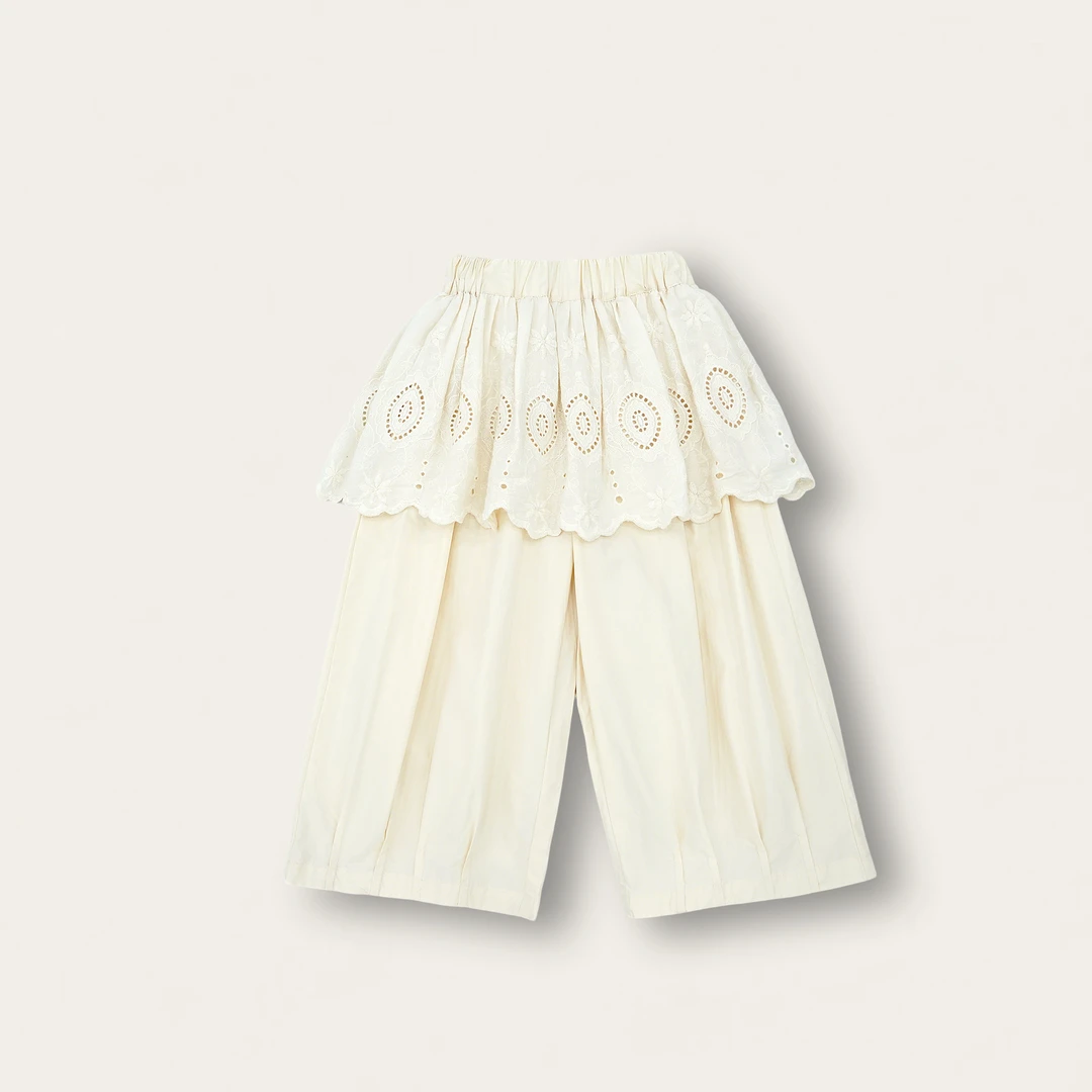 b.bota女童2025夏季新款儿童蕾丝花边屁帘休闲裤bt261