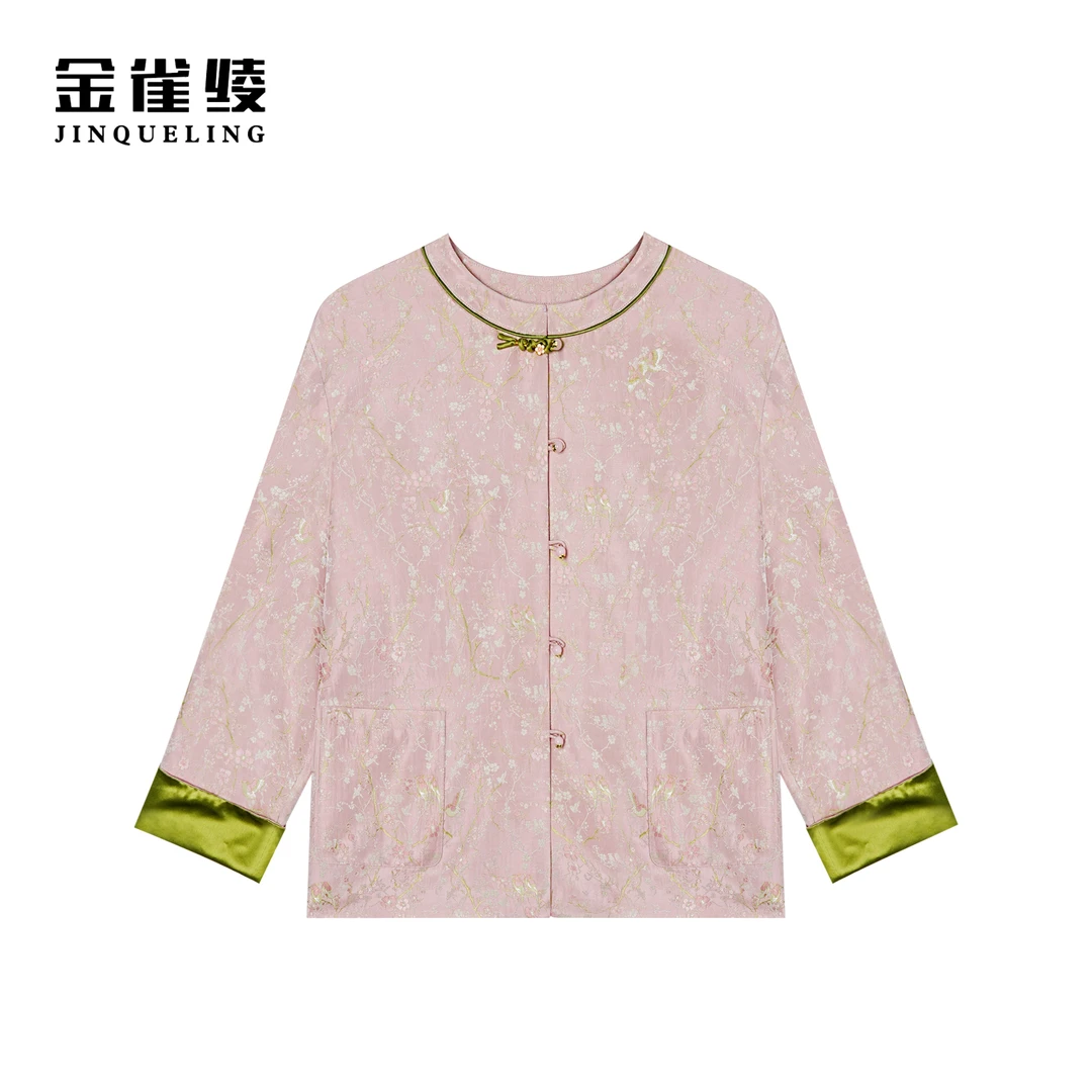 金雀绫【喜上梅梢】新中式国风款重工艺提花盘扣外套SZ1T43
