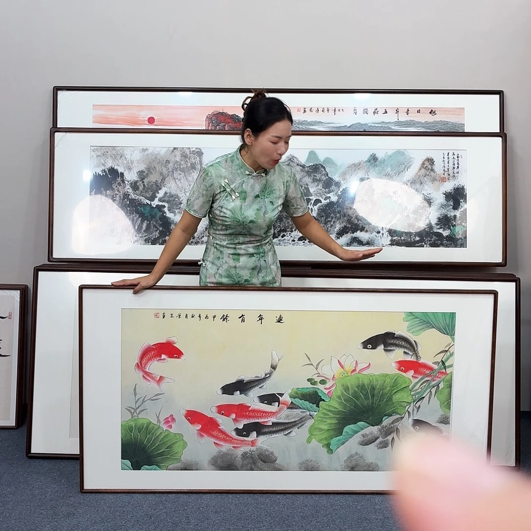 国画手绘作品160×80尺寸