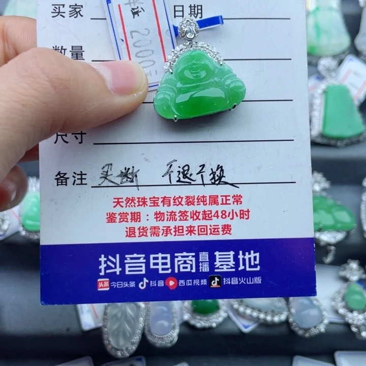吊坠(不含链)银S925镶嵌翡翠?****༄
