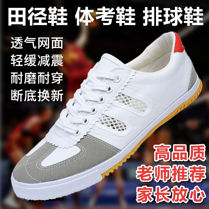 鲁泰网面排球鞋跑步鞋系带运动鞋休闲鞋武术帆布鞋软底武术运动鞋