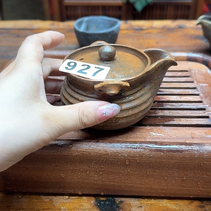 纯手工制作粗陶茶具