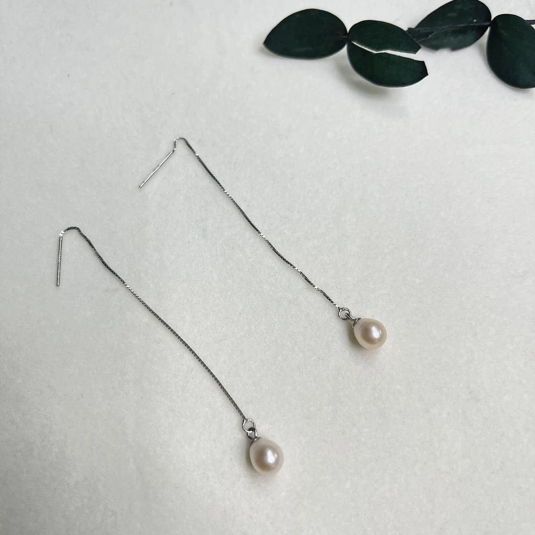 【六六中古】孤品淡水珍珠耳线ap6487