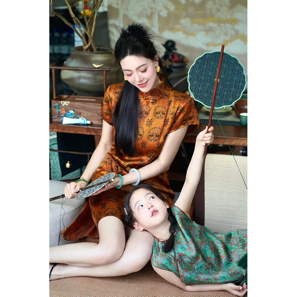 2025夏季新款100%真丝香云纱新中式国风上衣X27788