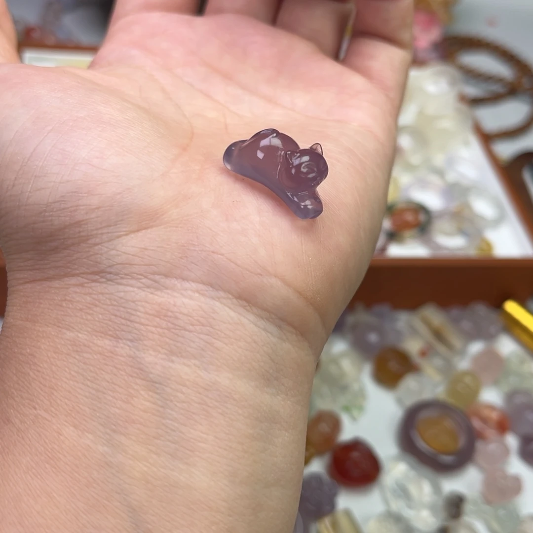 玛瑙/玉髓合金戒指趴趴猫