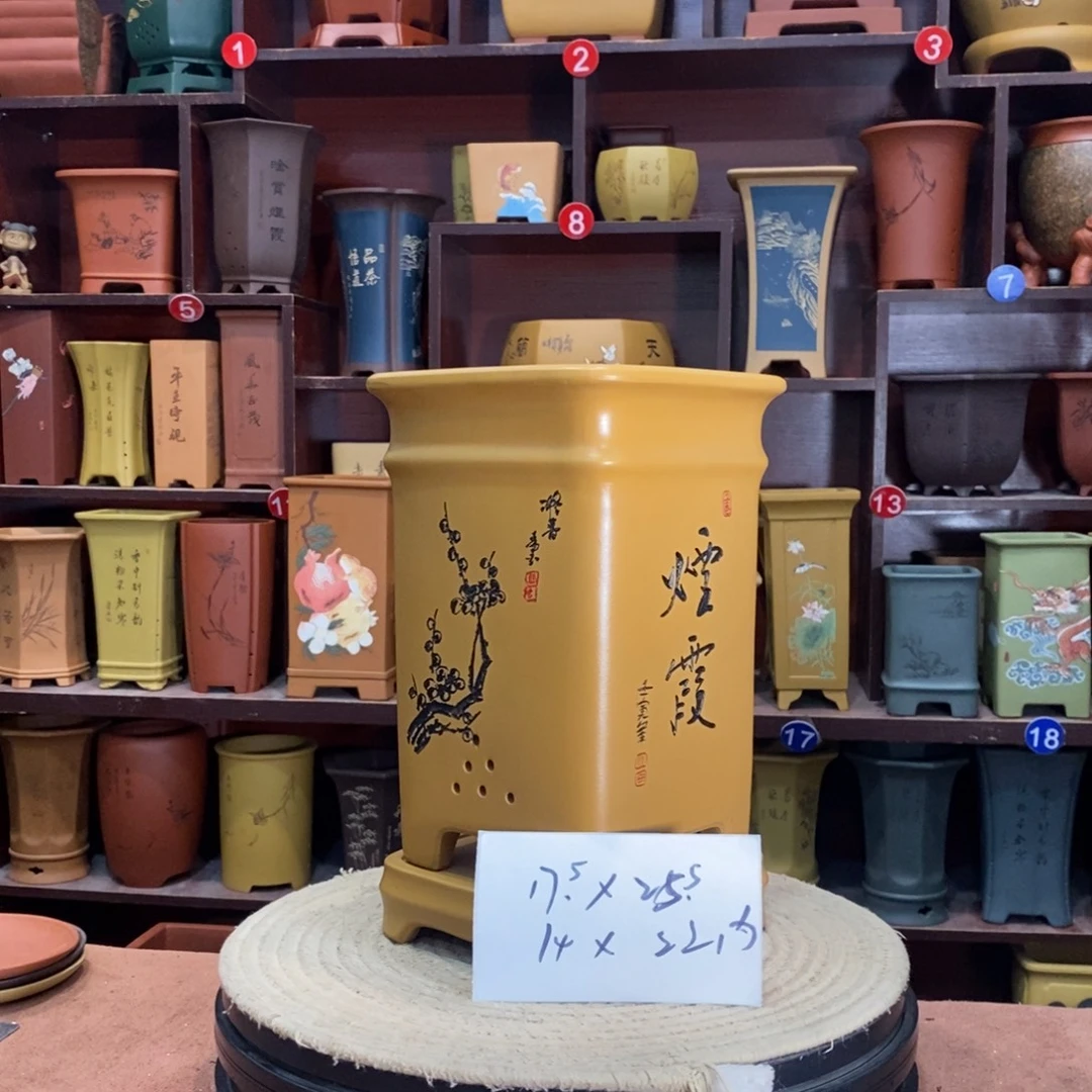 紫砂艺术紫砂花盆
