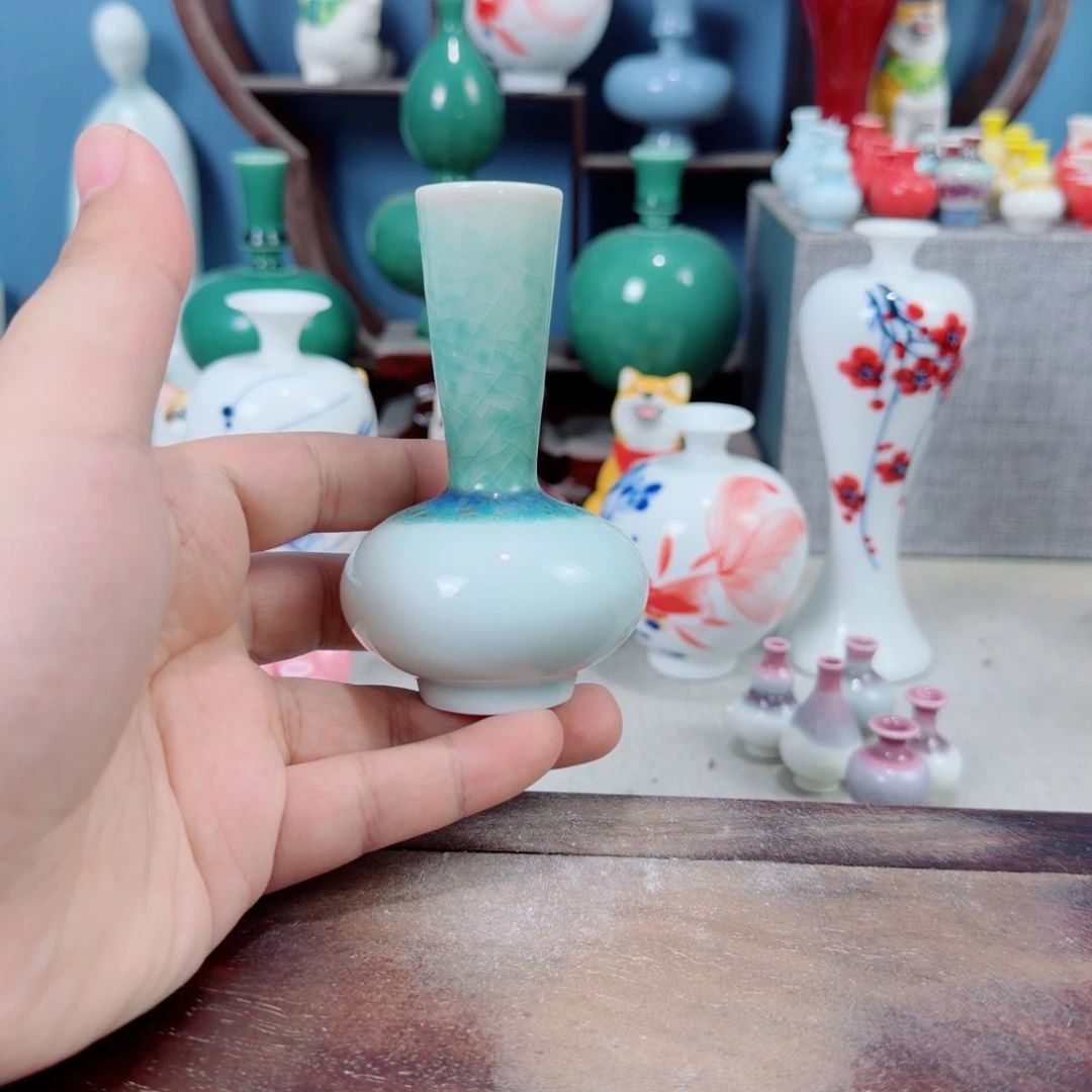 陶瓷手工小花器摆件