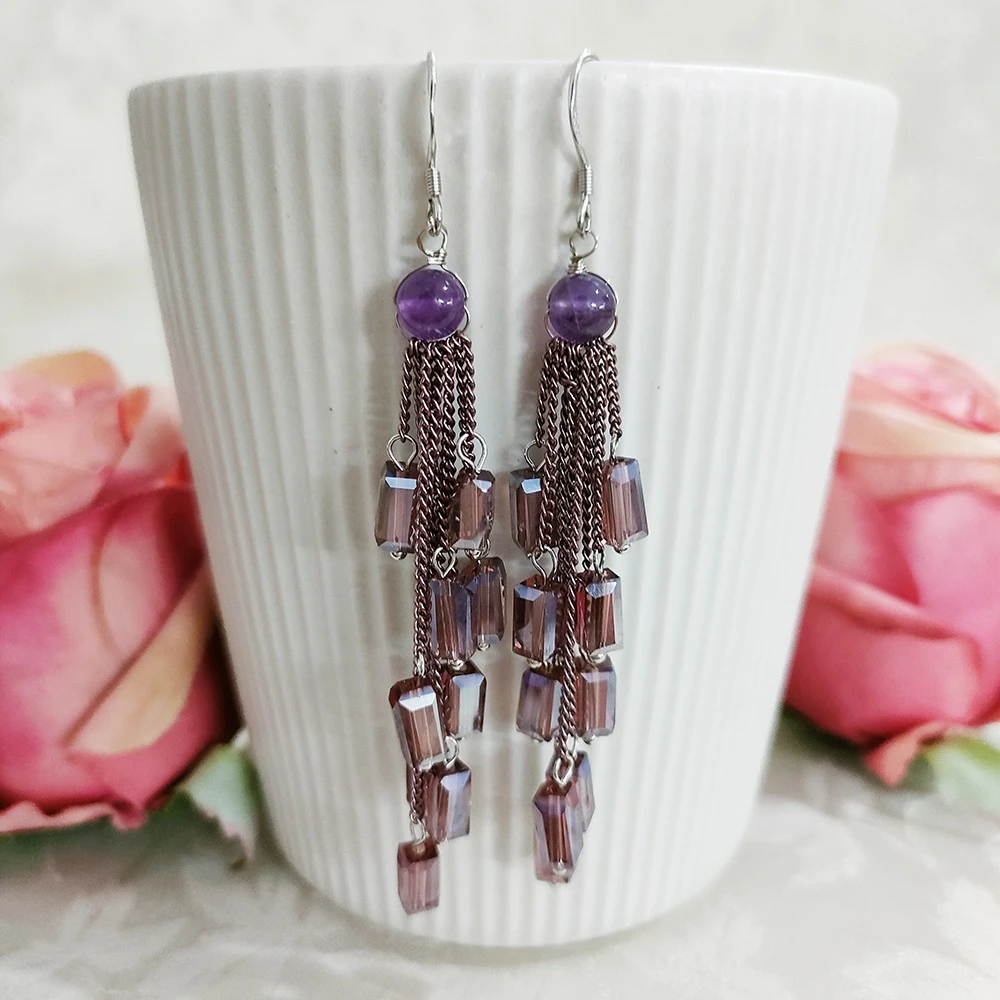 铜合金耳饰 民族风复古气质手工吊坠耳环3028