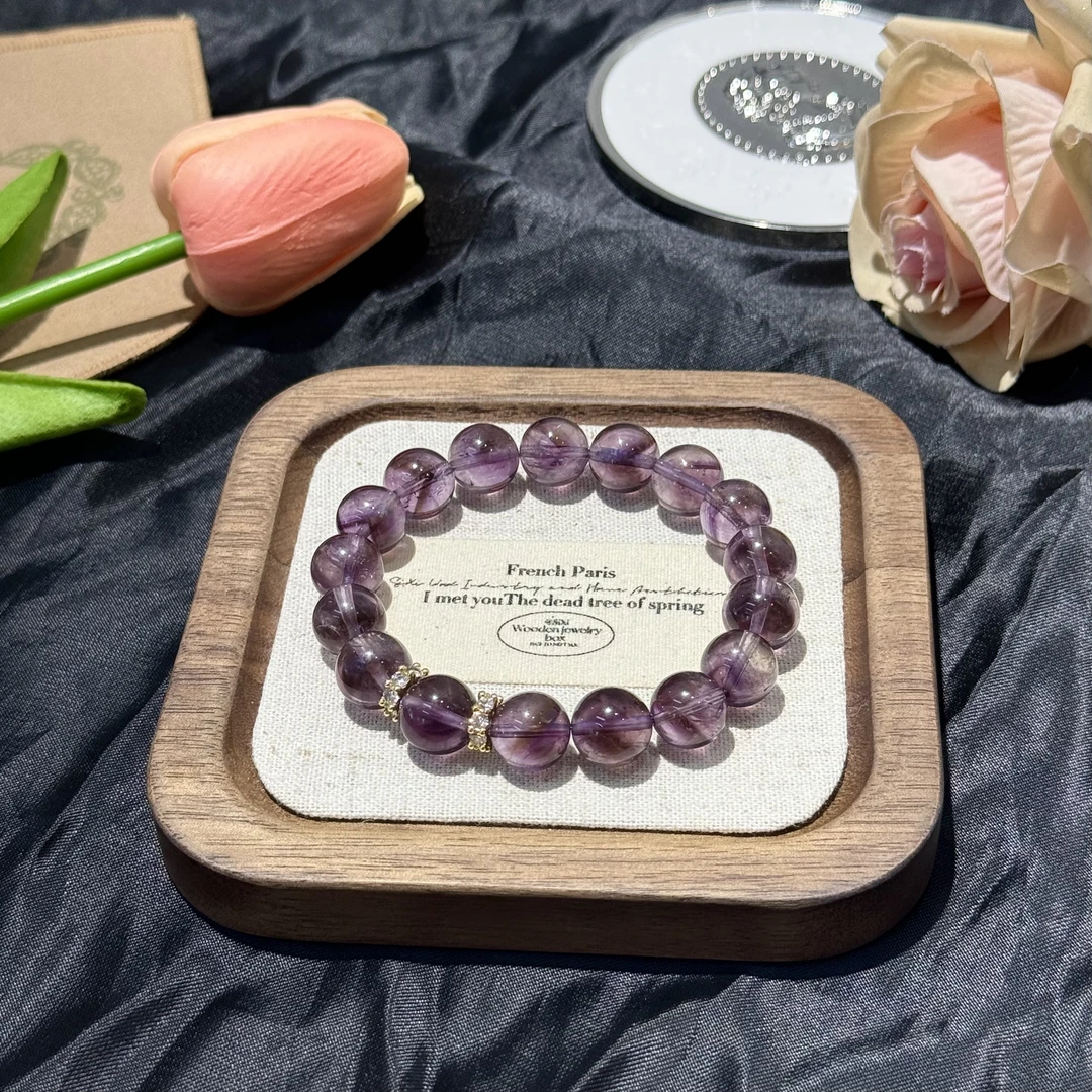 天然巴西紫塔晶紫水晶手串手链 多样性发其一Z336