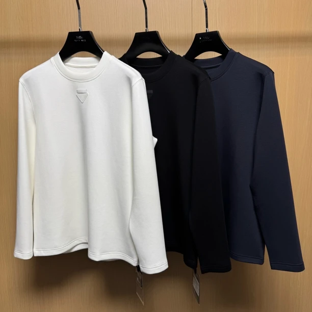 【三角标空气棉】6827男士常规时尚百搭纯色打底长袖