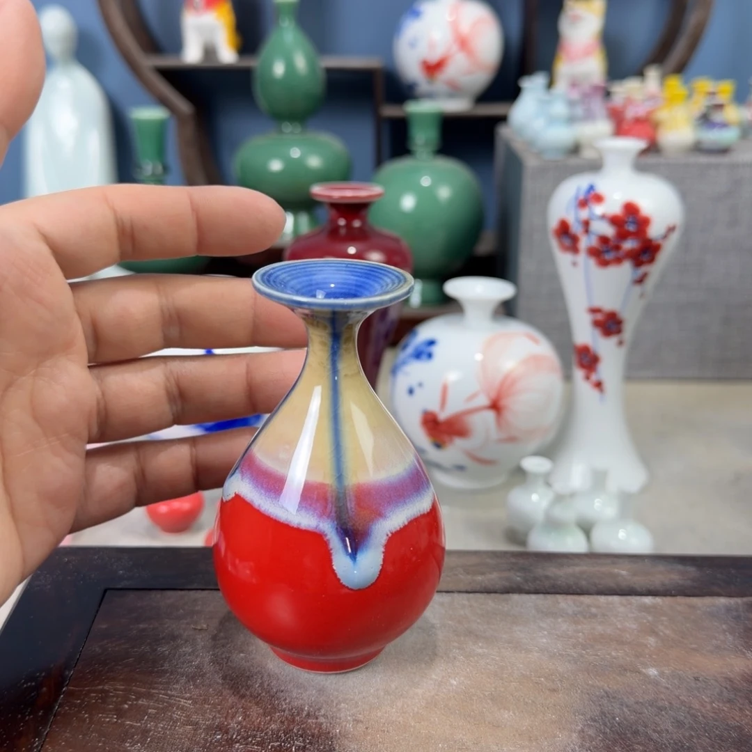 陶瓷手工小花器摆件