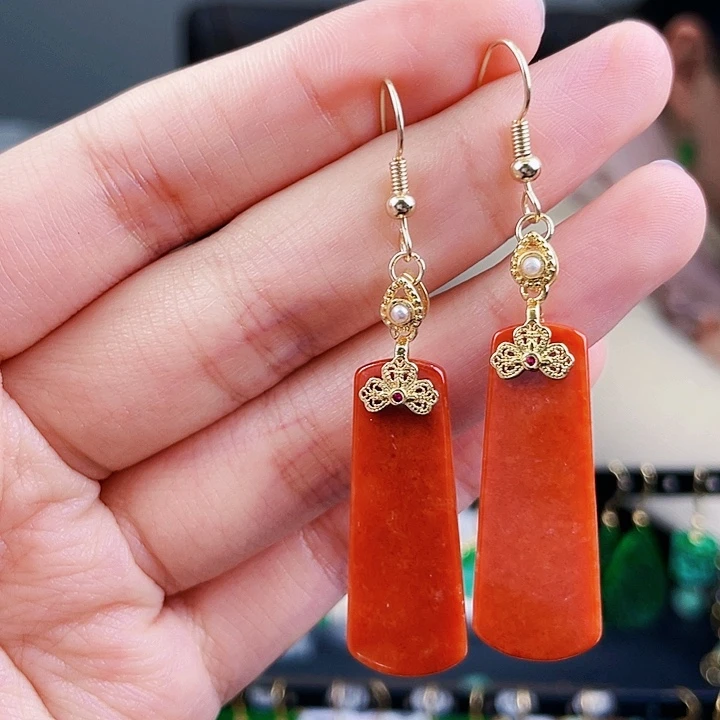 翡翠耳饰未镶嵌饰品