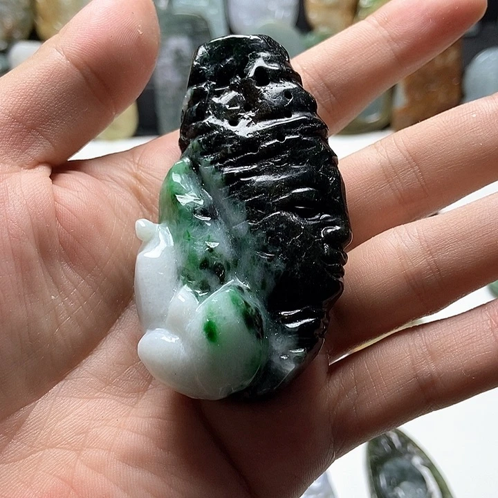 明***知翡翠挂件未镶嵌翡翠a货