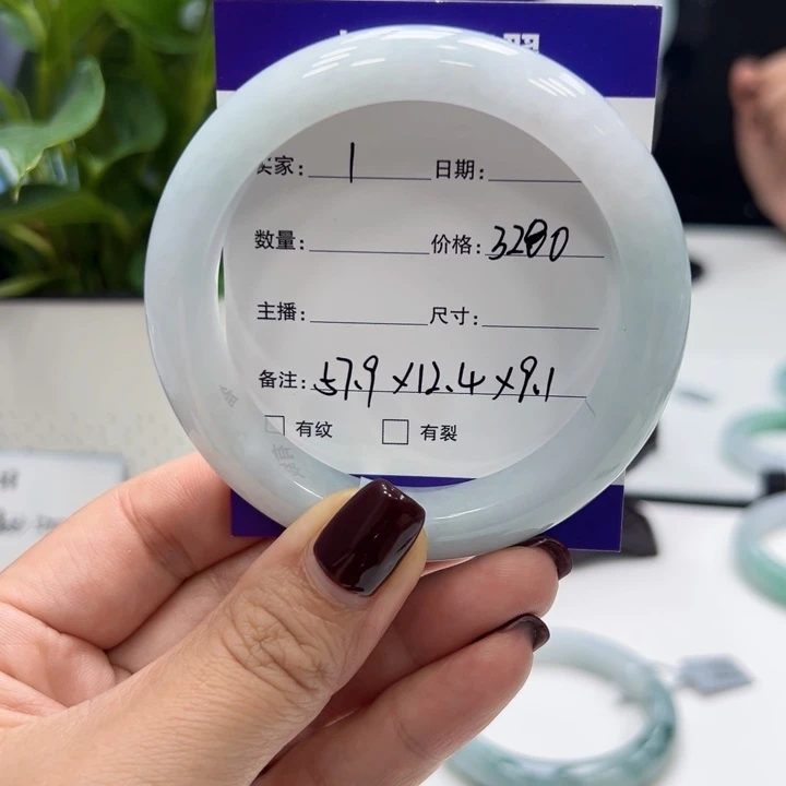 翡翠未镶嵌手镯1。