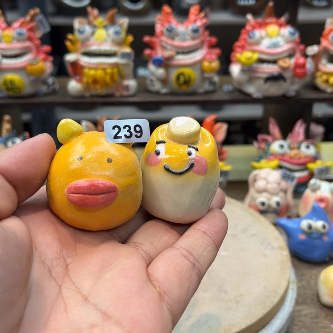 摆件纯手工抽象陶瓷摆件福利组合239