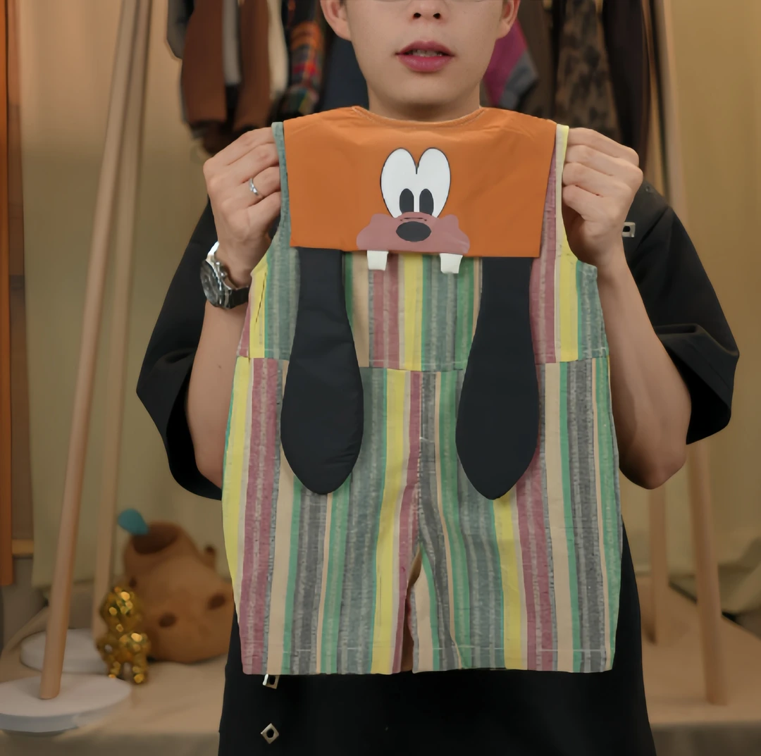 F【安可儿】2025夏季新款刺绣小狗款可爱男女宝连体裤