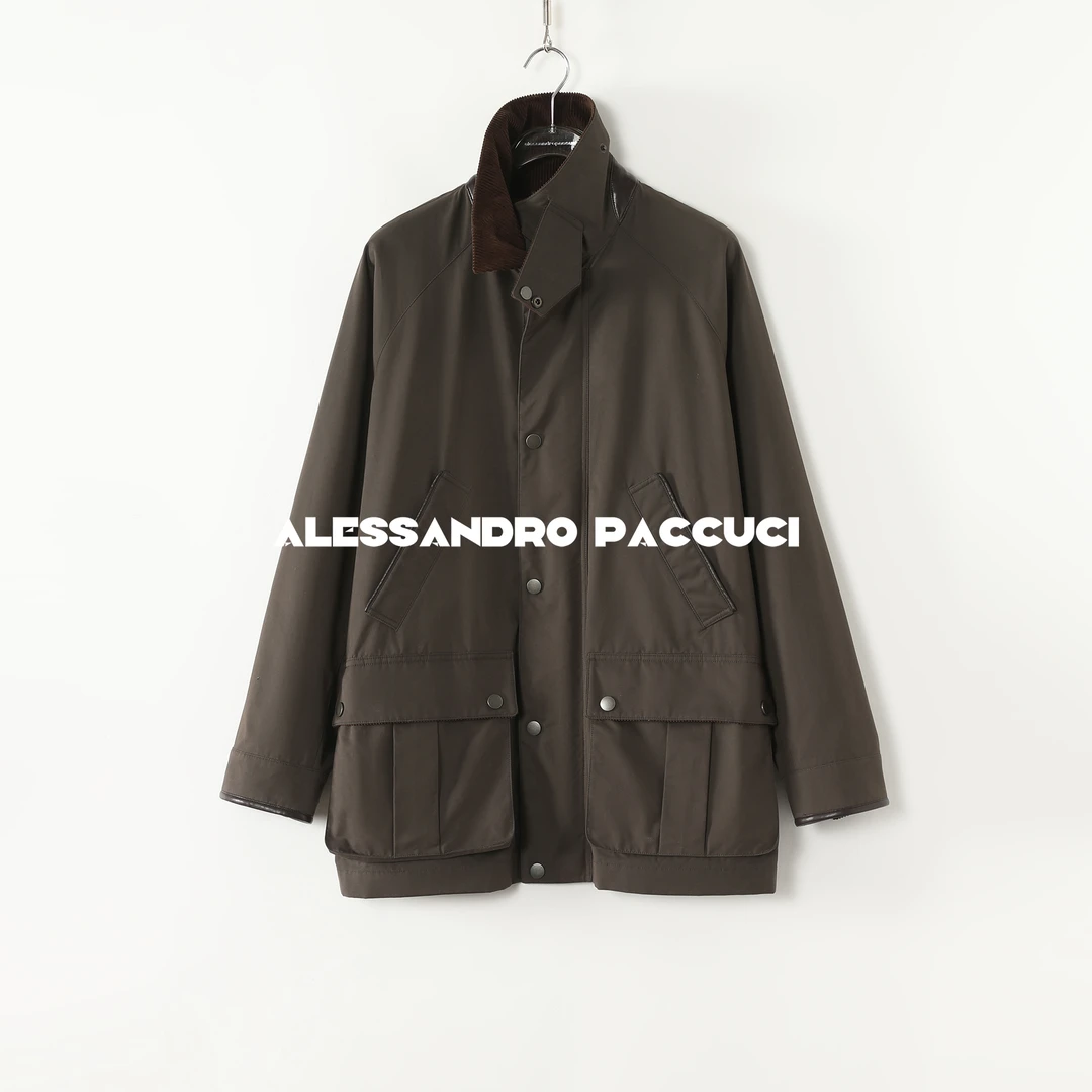 AP洛哥53128WT【限量/公路旅行】棉翻领多口袋油蜡风格宽松时尚外套