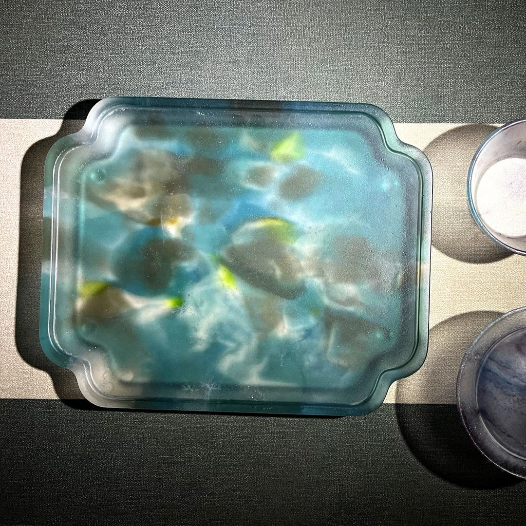 古法琉璃干泡台摆件茶器