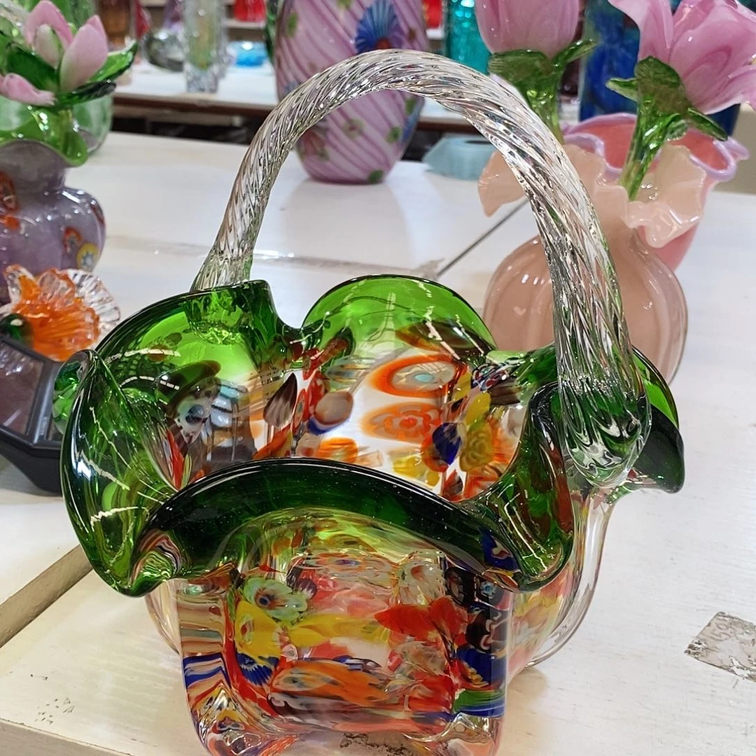 用***6琉璃花瓶高度22厘米15左右
