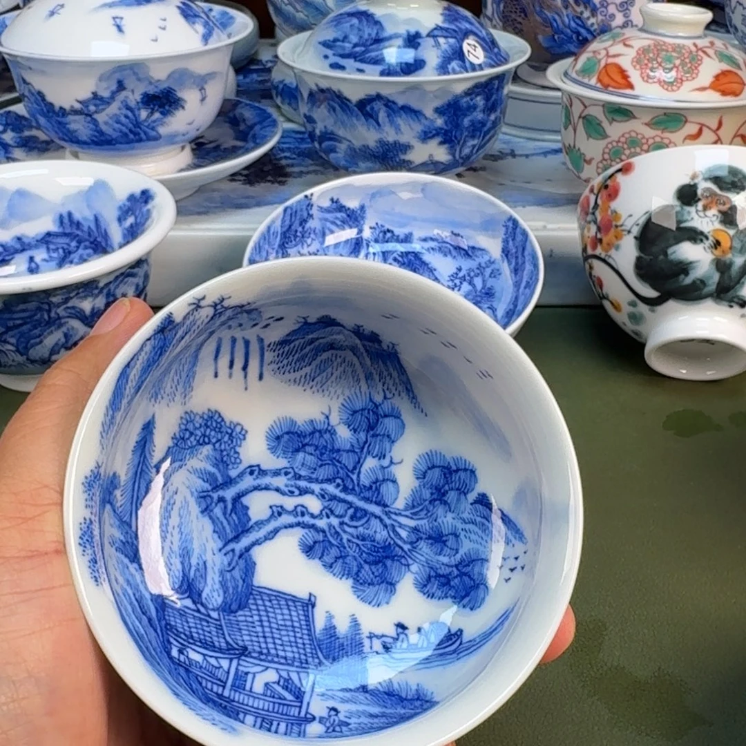 陶瓷景德镇纯手绘茶具圆圆288