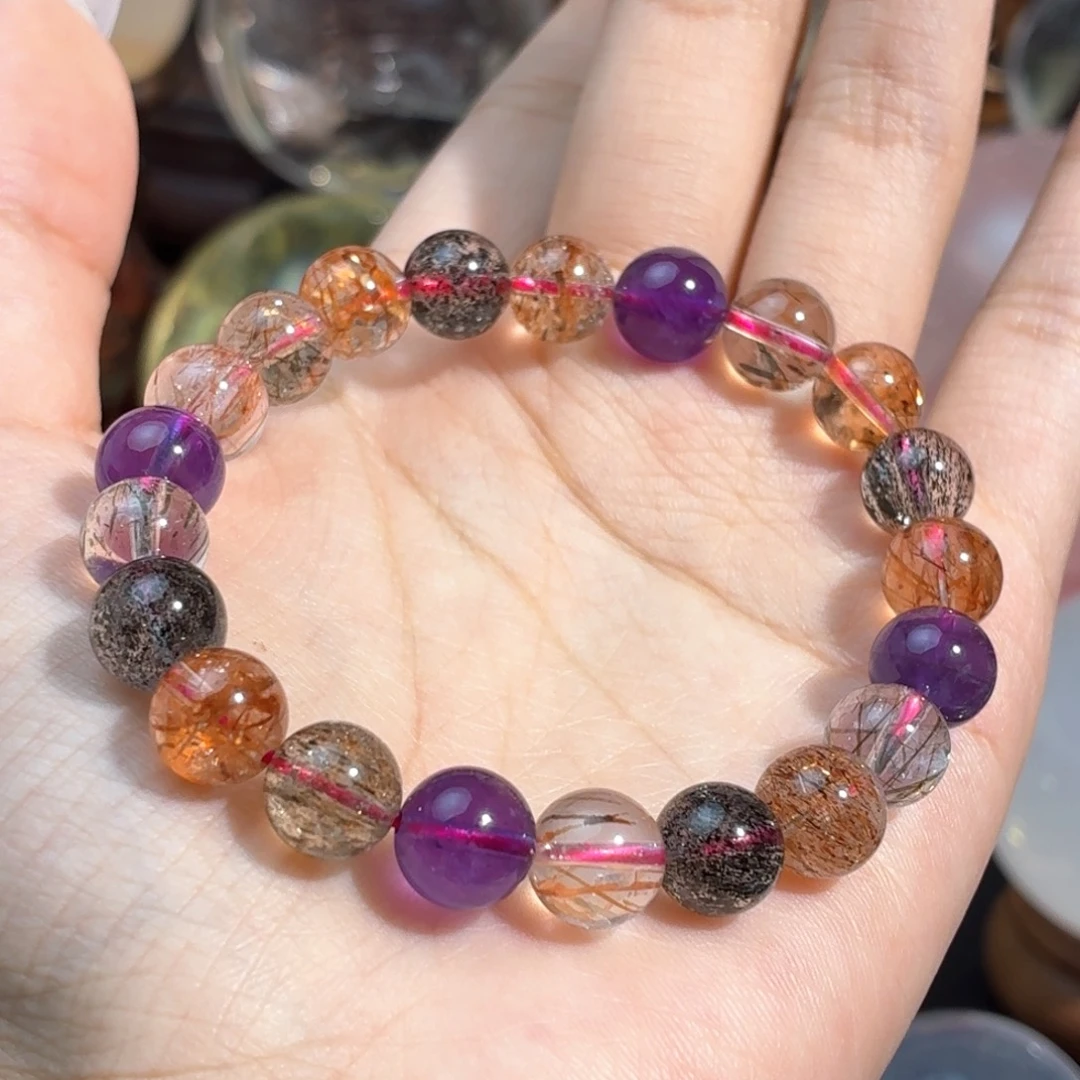 水晶未镶嵌珠宝半成品黑加仑超七9➕