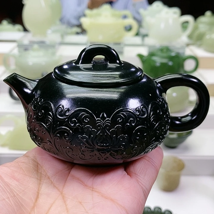 未镶嵌和田玉挂件茶壶180m l