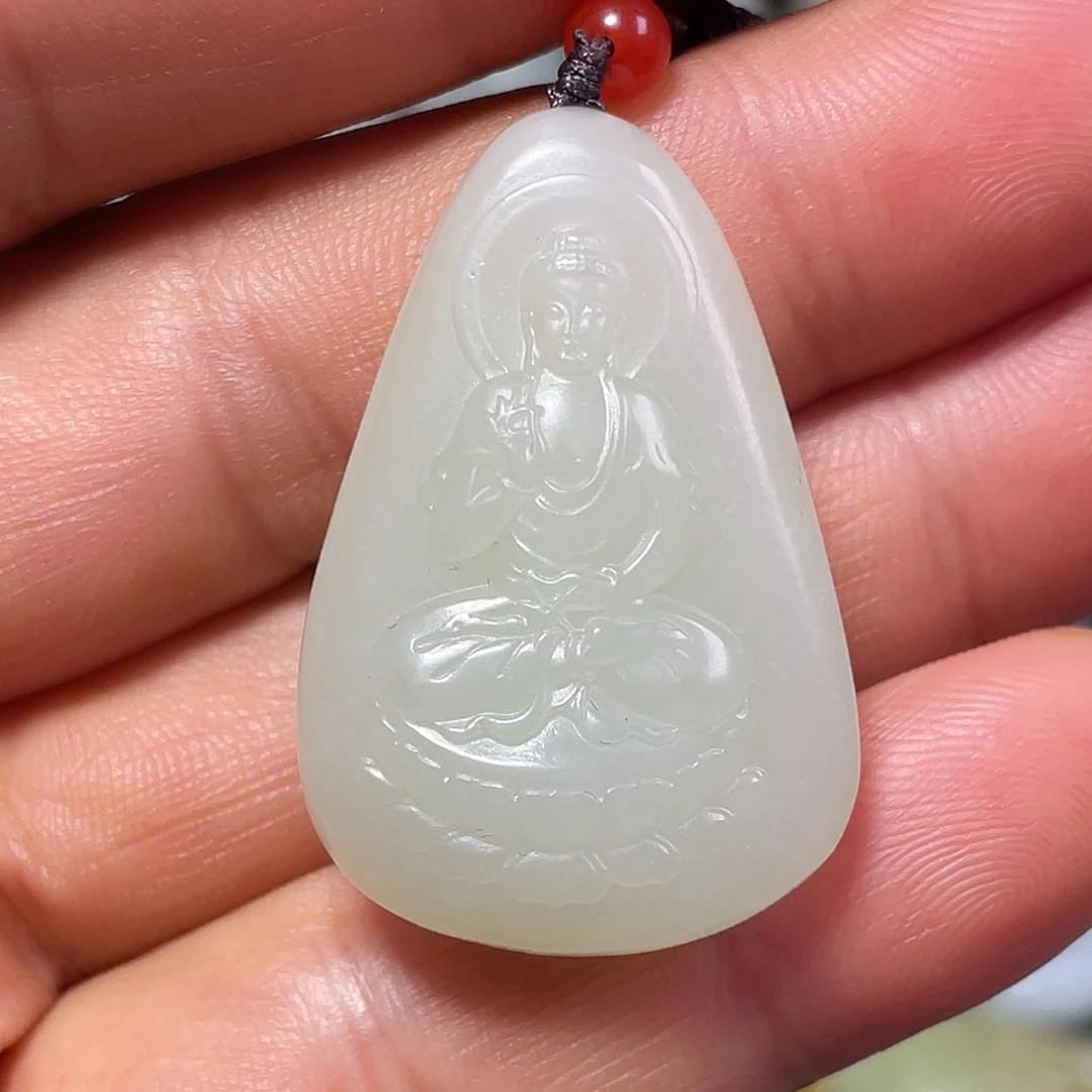 和田玉未镶嵌颈饰吊坠