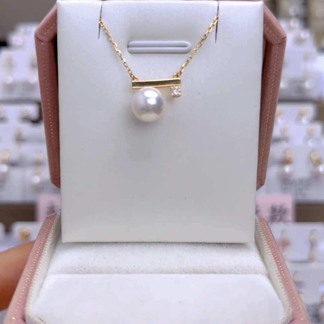 海水珍珠18K金镶嵌套链