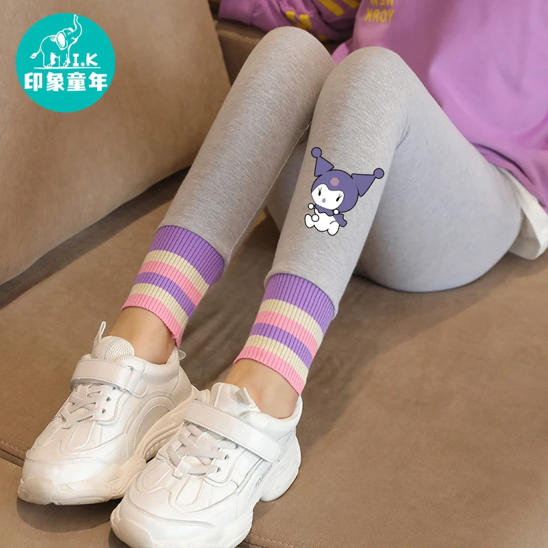 女童裤子秋冬款宝宝打底裤冬季儿童休闲裤加绒加厚薄绒保暖裤纯棉