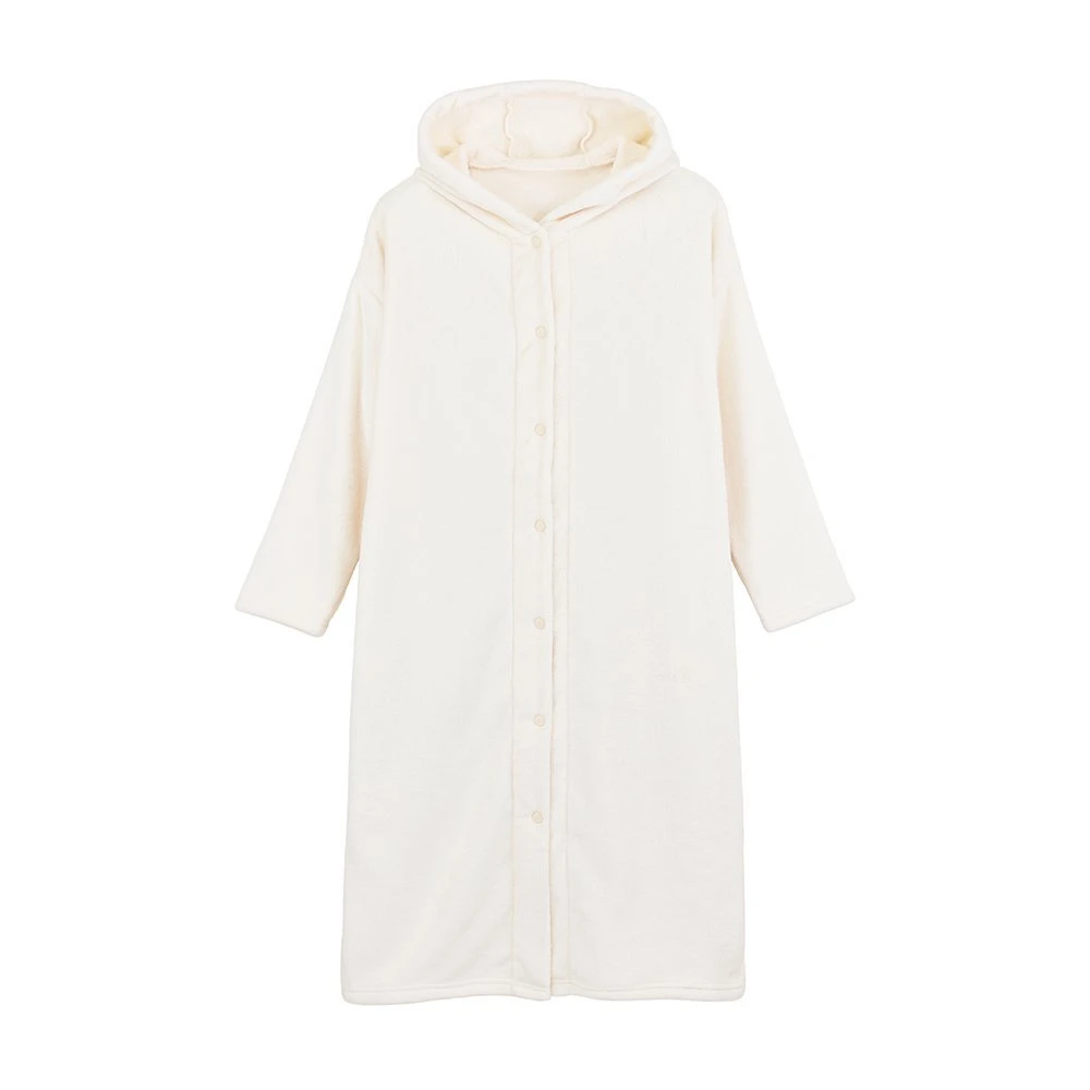 MJ同款！暖柔微纤维长开衫厚款冬季睡袍加绒加风秋季睡袍连衣袍