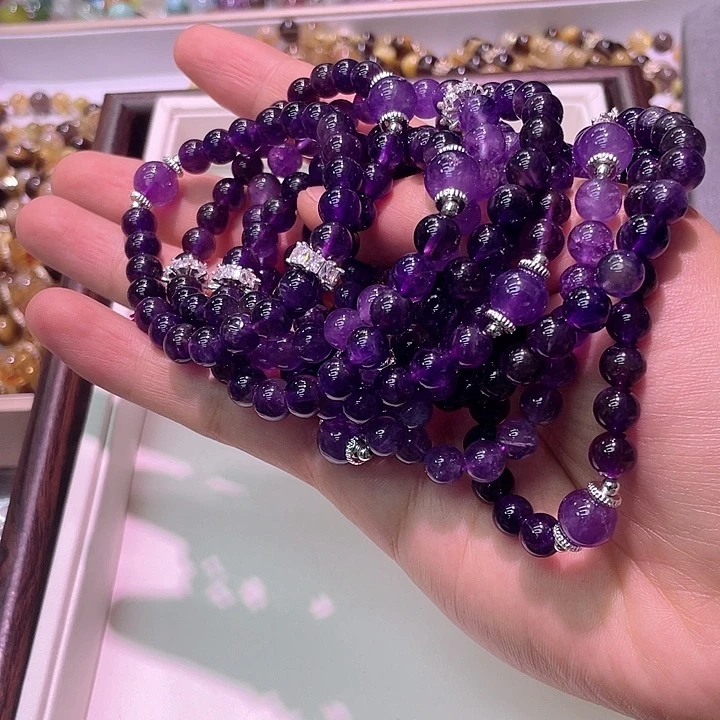 水晶手链未镶嵌888紫晶