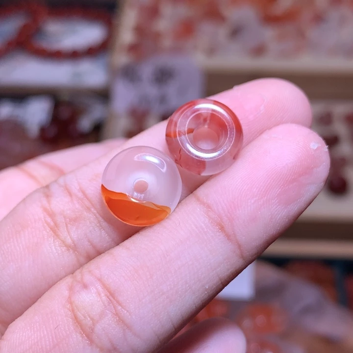 南红玛瑙未镶嵌珠宝半成品甜甜圈