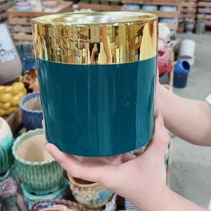 有孔，凑单福利满10元发货陶瓷多肉花盆！