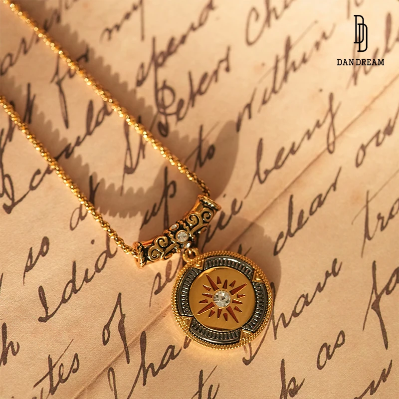 DANDREAM 铜合金项链 古币系列星芒项链耳钉轻奢小众设计可调节