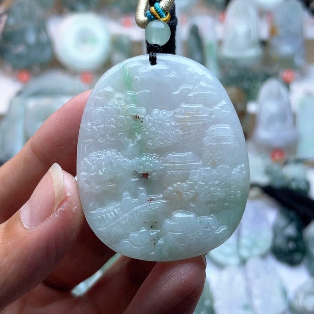 【闪购商品】颈饰未镶嵌翡翠山水