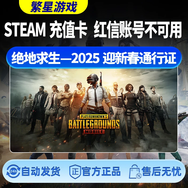 【自动秒发】PUBG 2025新春通行证 国区充值卡