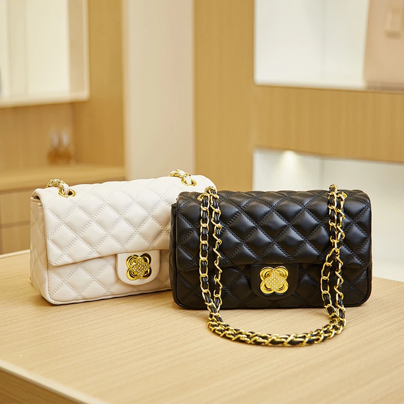 包包女2025年新款百搭链条包小香风四叶草高级洋气单肩小包斜挎包