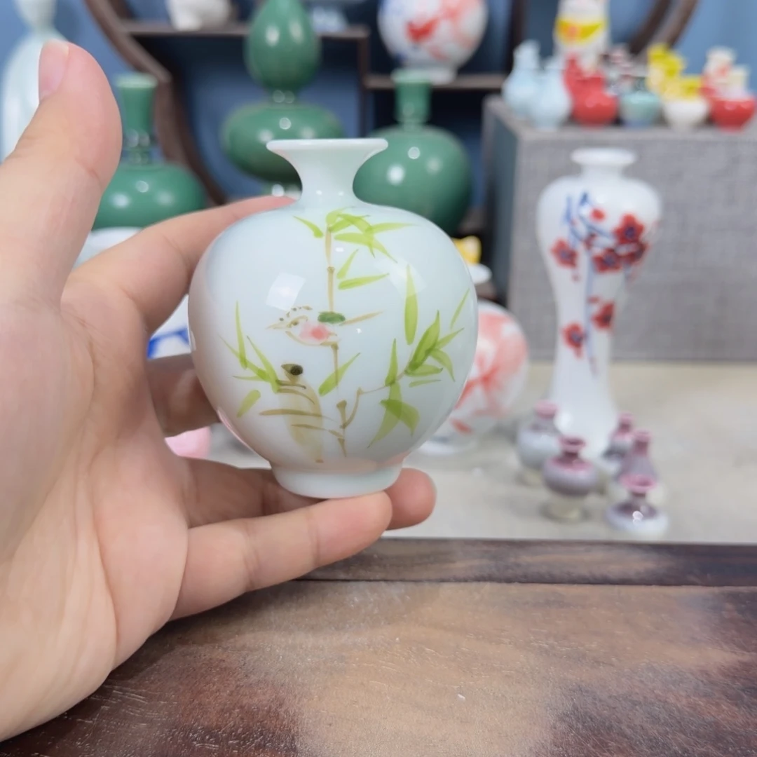 陶瓷手工小花器摆件