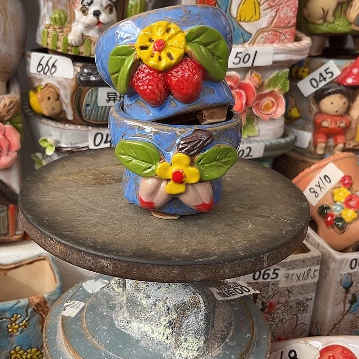 粗陶材质多肉花盆