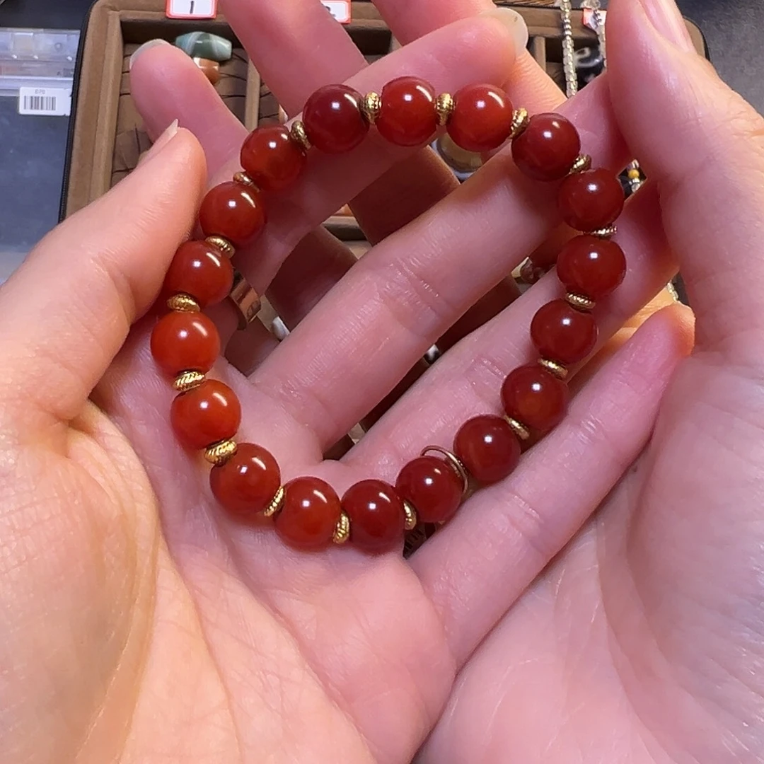 石英石纯铜手串儿